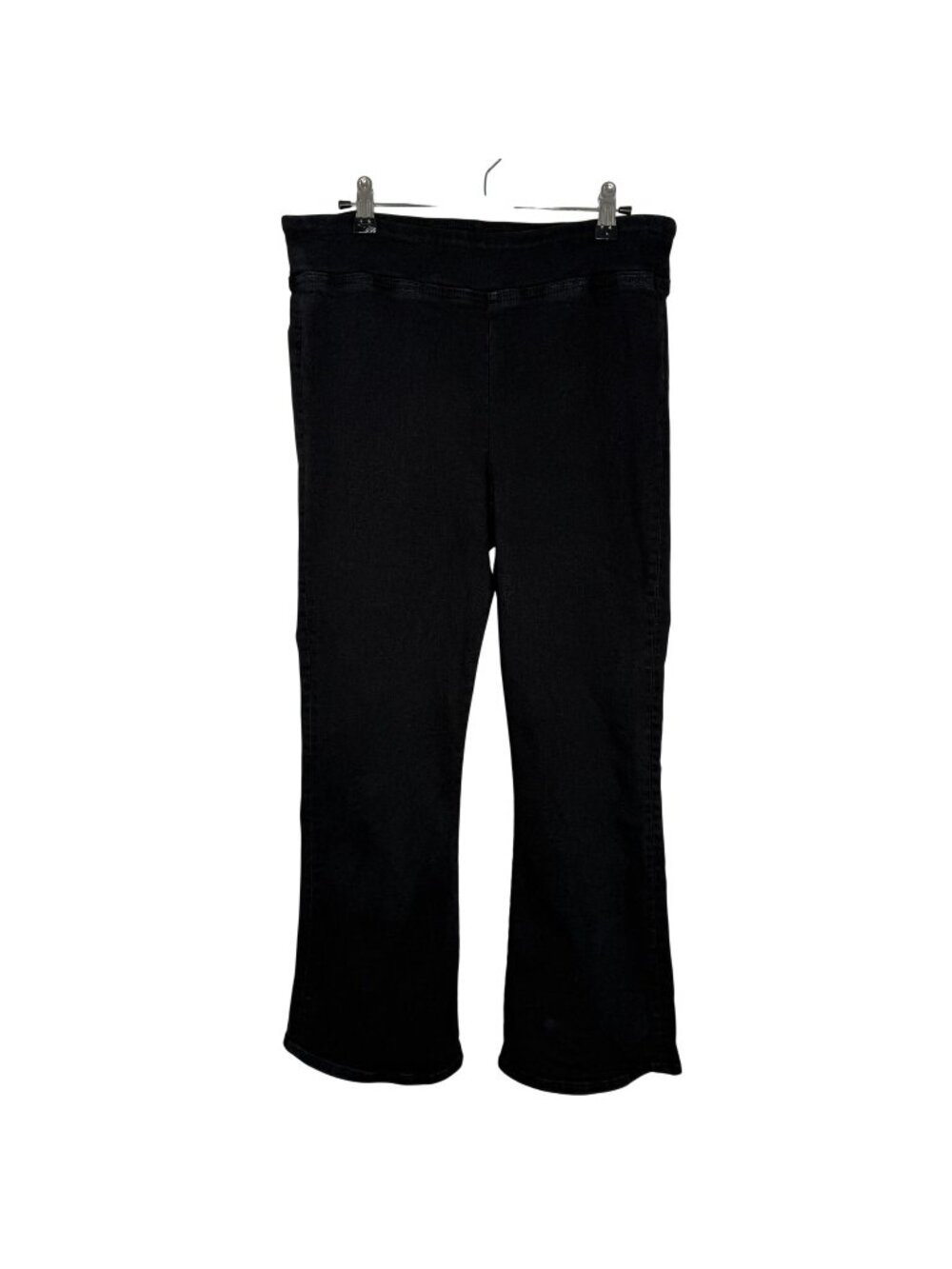 Frame Womens Black Pull-On Flared Size Inclusive Denim Pants, 2/30